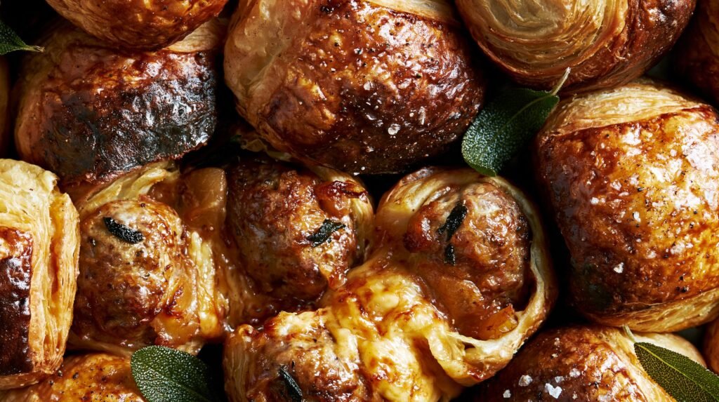 Sage Sausage, Apple & Cheddar Breakfast Rolls