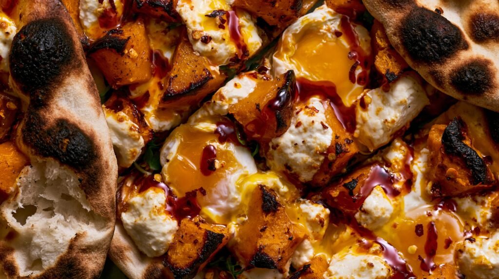 Roasted Squash, Feta & Chilli Breakfast Flatbread