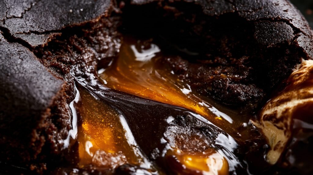 Molten Dark Chocolate & Salted Caramel Pudding