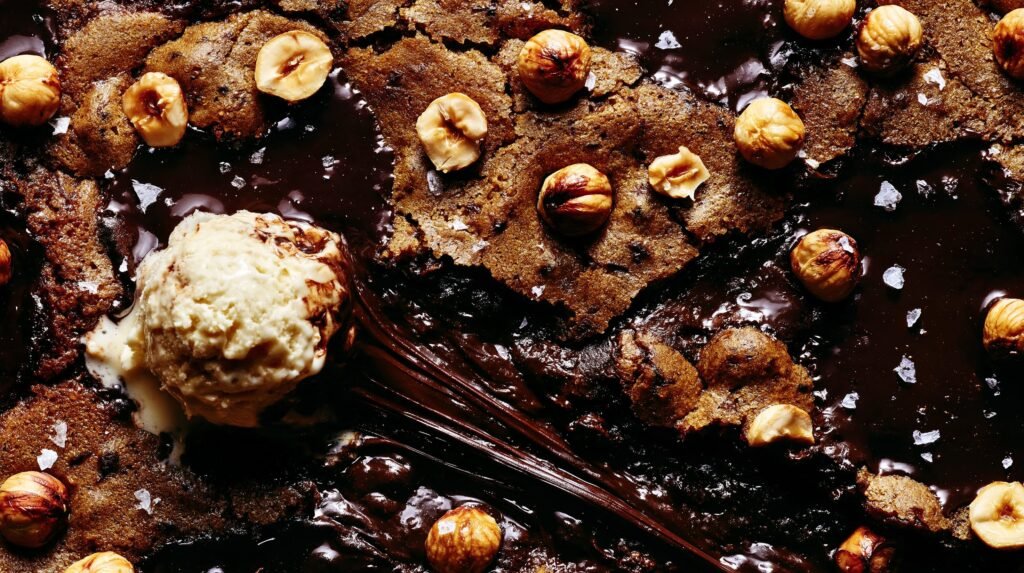 Dark Chocolate, Hazelnut & Brown Butter Cookie Skillet