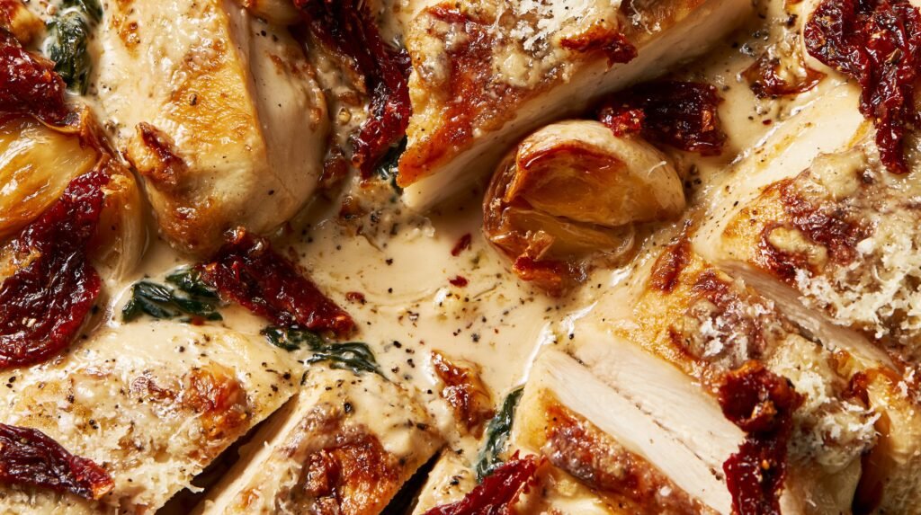 Creamy Garlic, Parmesan & Sun-Dried Tomato Chicken
