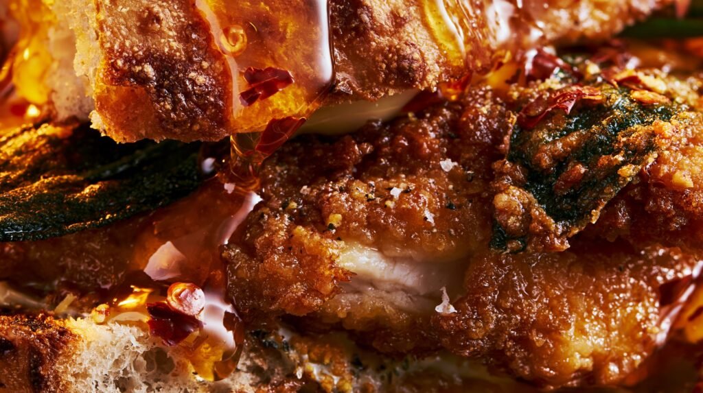 Crispy Chicken, Hot Honey & Sage Ciabatta