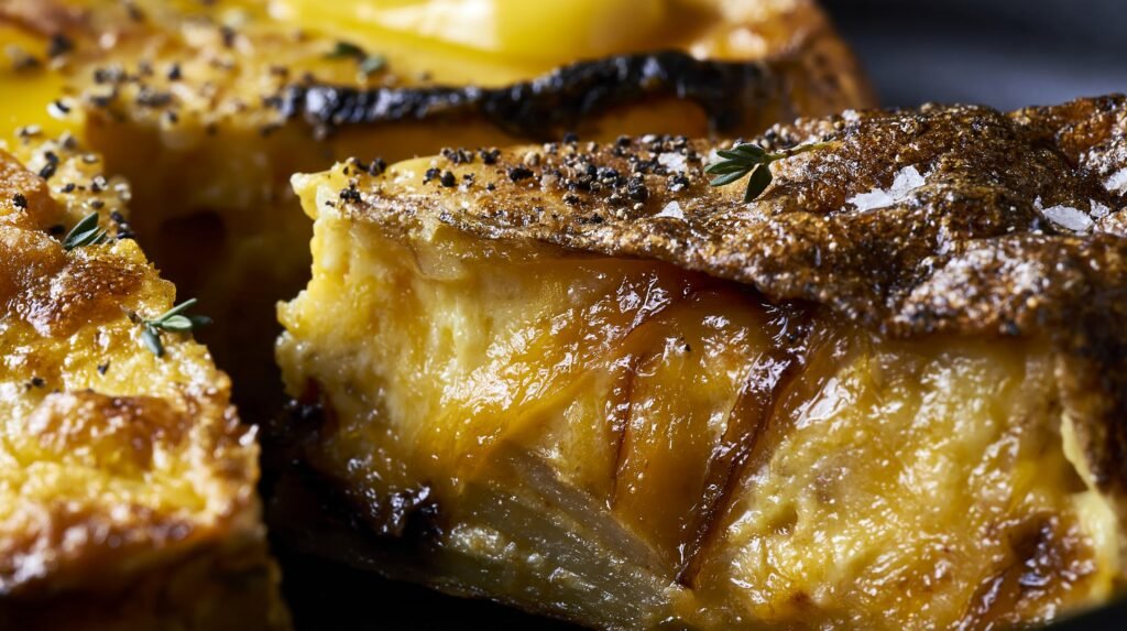 Crispy Potato, Cheddar & Caramelised Onion Frittata
